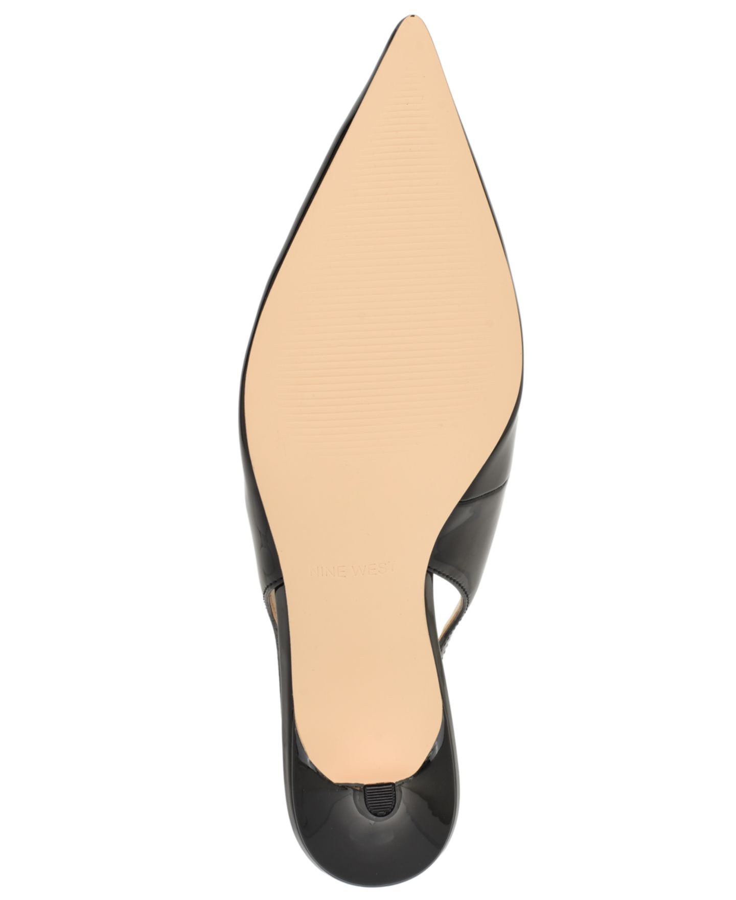 Женские остроносые туфли-лодочки Nine West Cassy с открытой пяткой, цвет: Чёрный лаковый — фото 5