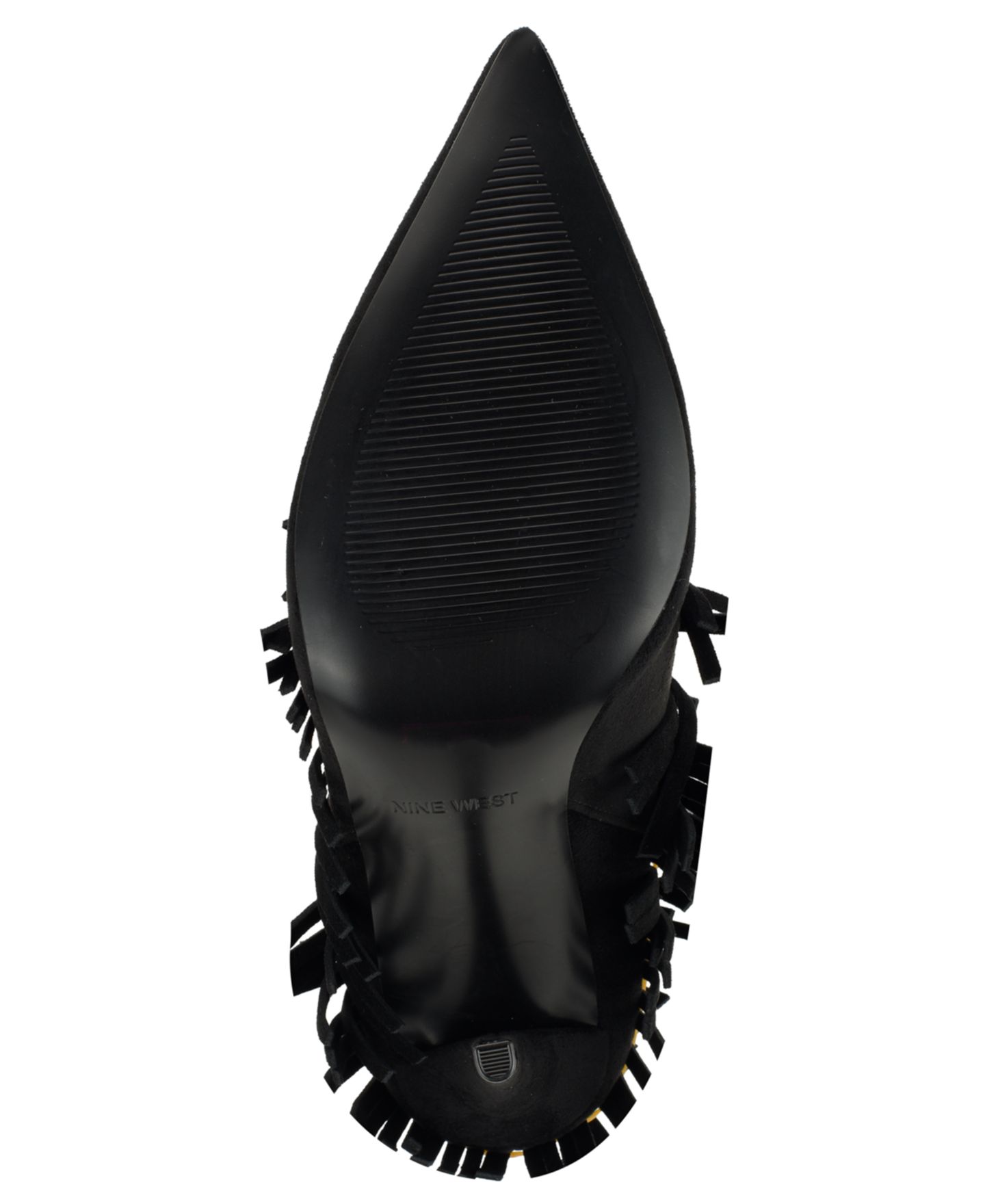 Женские ботинки Nine West Carbona Fringe Pointed Toe Stiletto Booties, цвет: Чёрный — фото 5