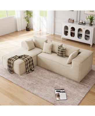 Modular Sectional Couches for Living Room, Modern l Shaped Sectional Couch with Deep Seat, Cloud Upholstered Sofa for Bedroom