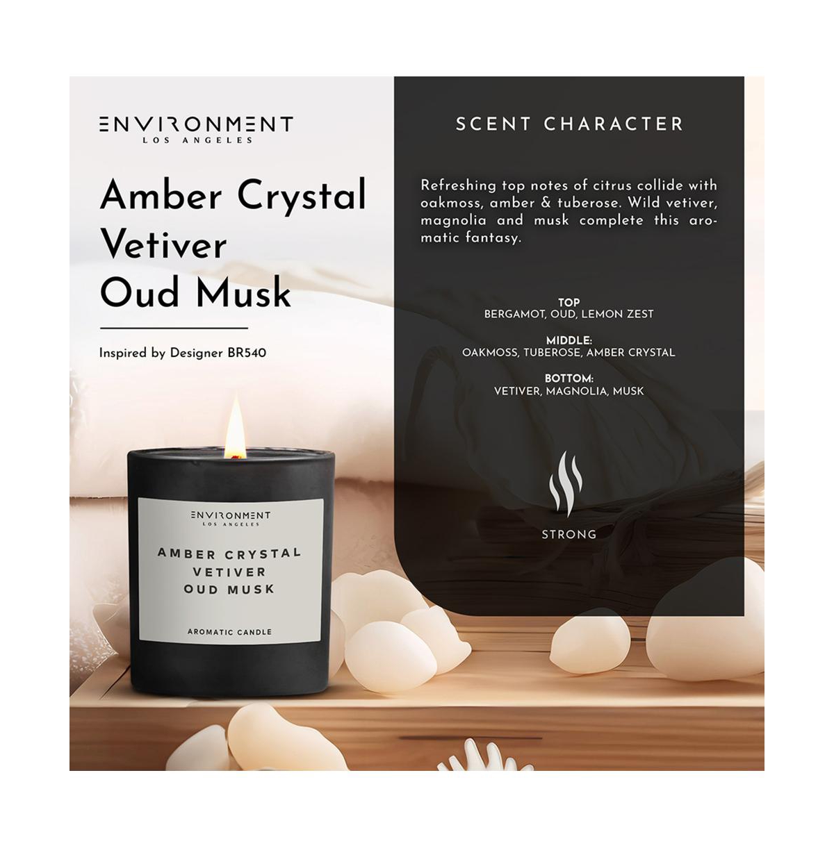 Environment 8oz Candle Inspired by Baccarat Rouge 540