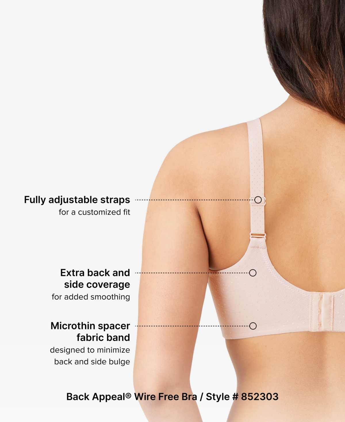 Wacoal Women's Back Appeal Wire-Free Bra 852303