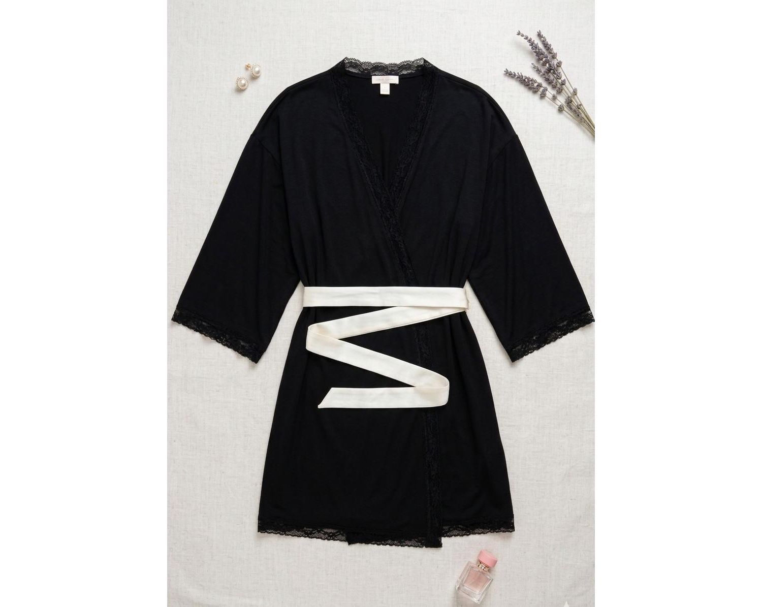Women's Yummy Jersey 3/4-Sleeve Wrap Robe