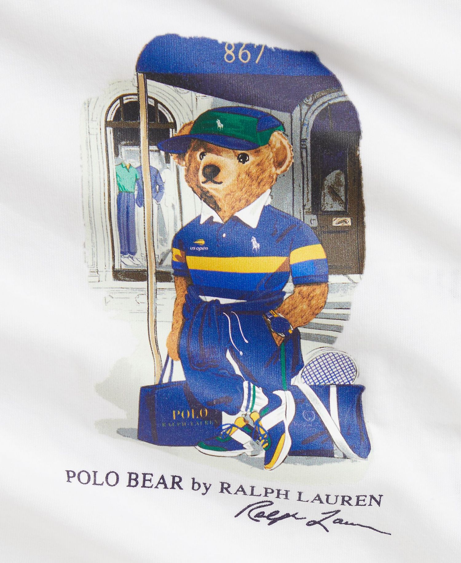 Baby Boys' and Baby Girls' US Open Polo Bear Cotton Bodysuit