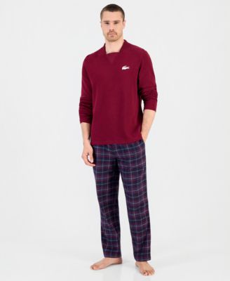 Men's Waffle-Knit V-Neck Sleep Shirt