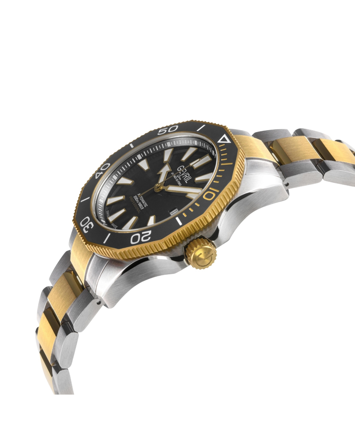 Gevril Men's Swiss Made Pier 90 Swiss Automatic Two tone Stainless Steel Bracelet Watch