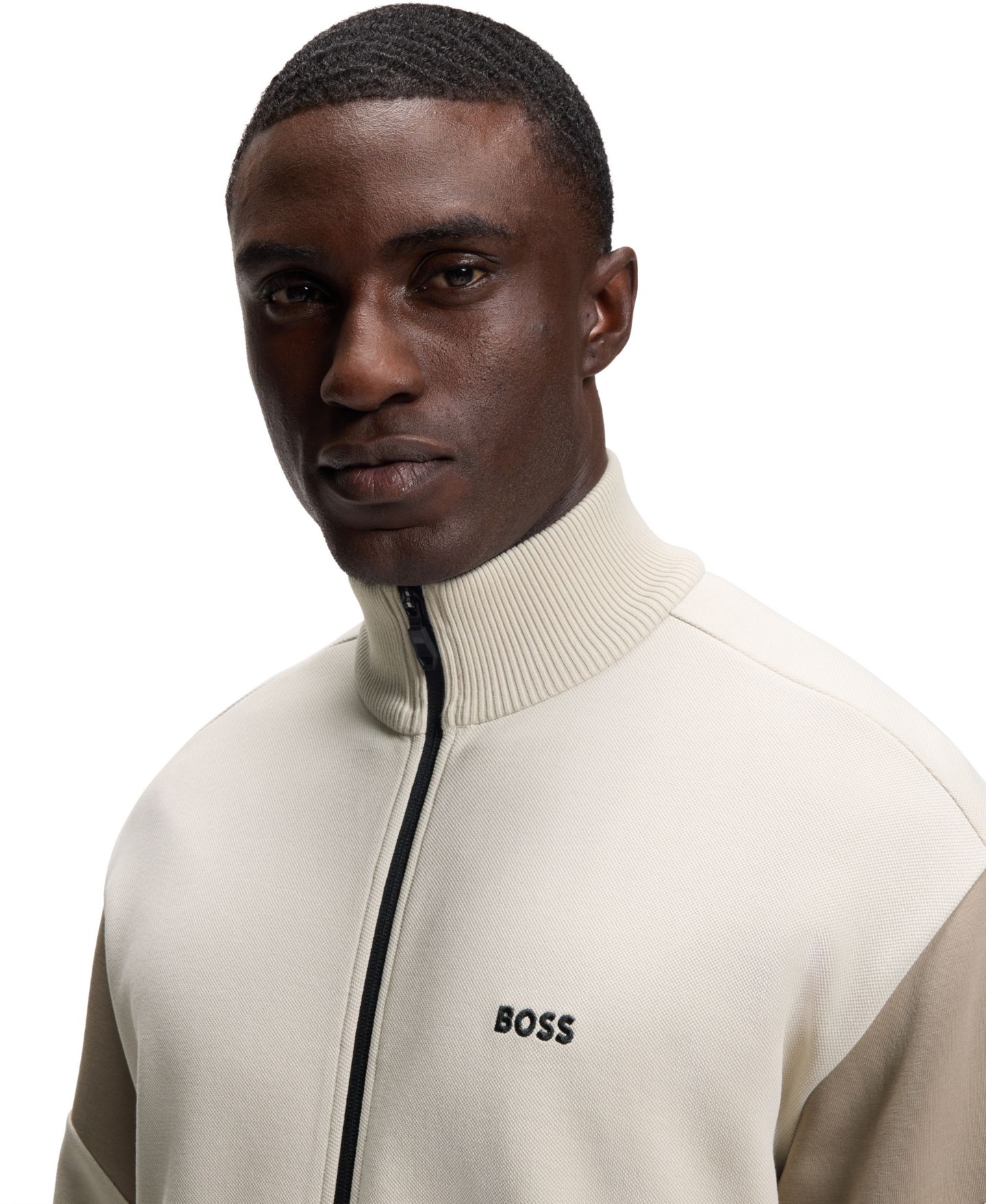 Мужской свитшот Hugo Boss BOSS by Cotton-Blend Regular-Fit, цвет: Чёрный — фото 9