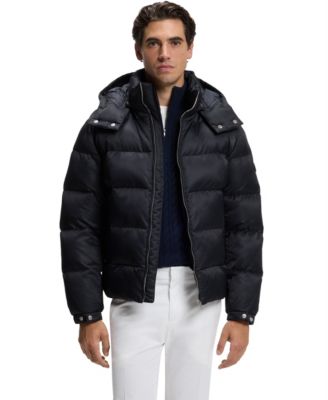 BOSS by Men's Water-Repellent Padded Jacquard Jacket