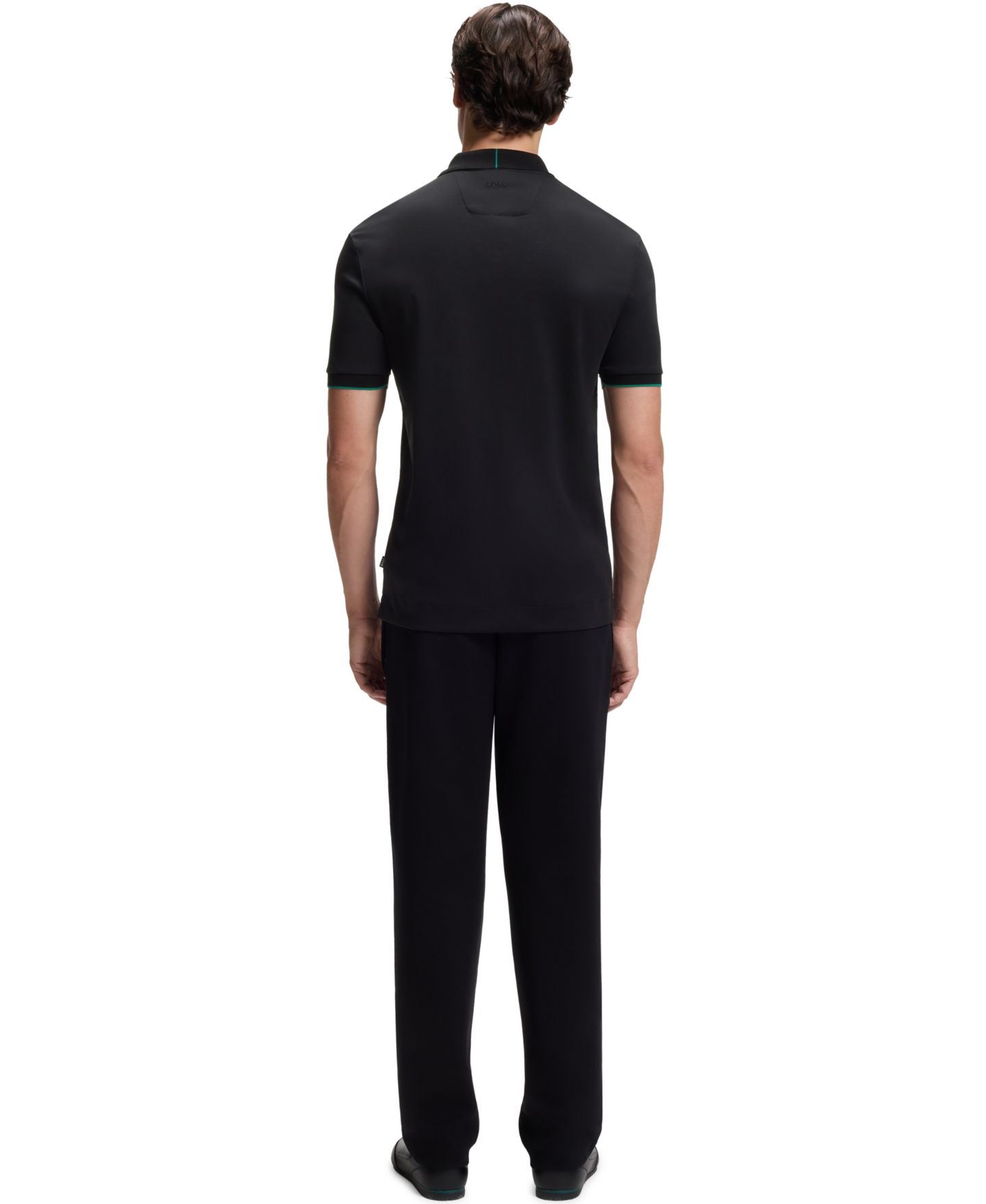Мужское поло Hugo Boss BOSS by x Aston Martin Mercerized Cotton Regular-Fit Polo Shirt, цвет: Чёрный — фото 2