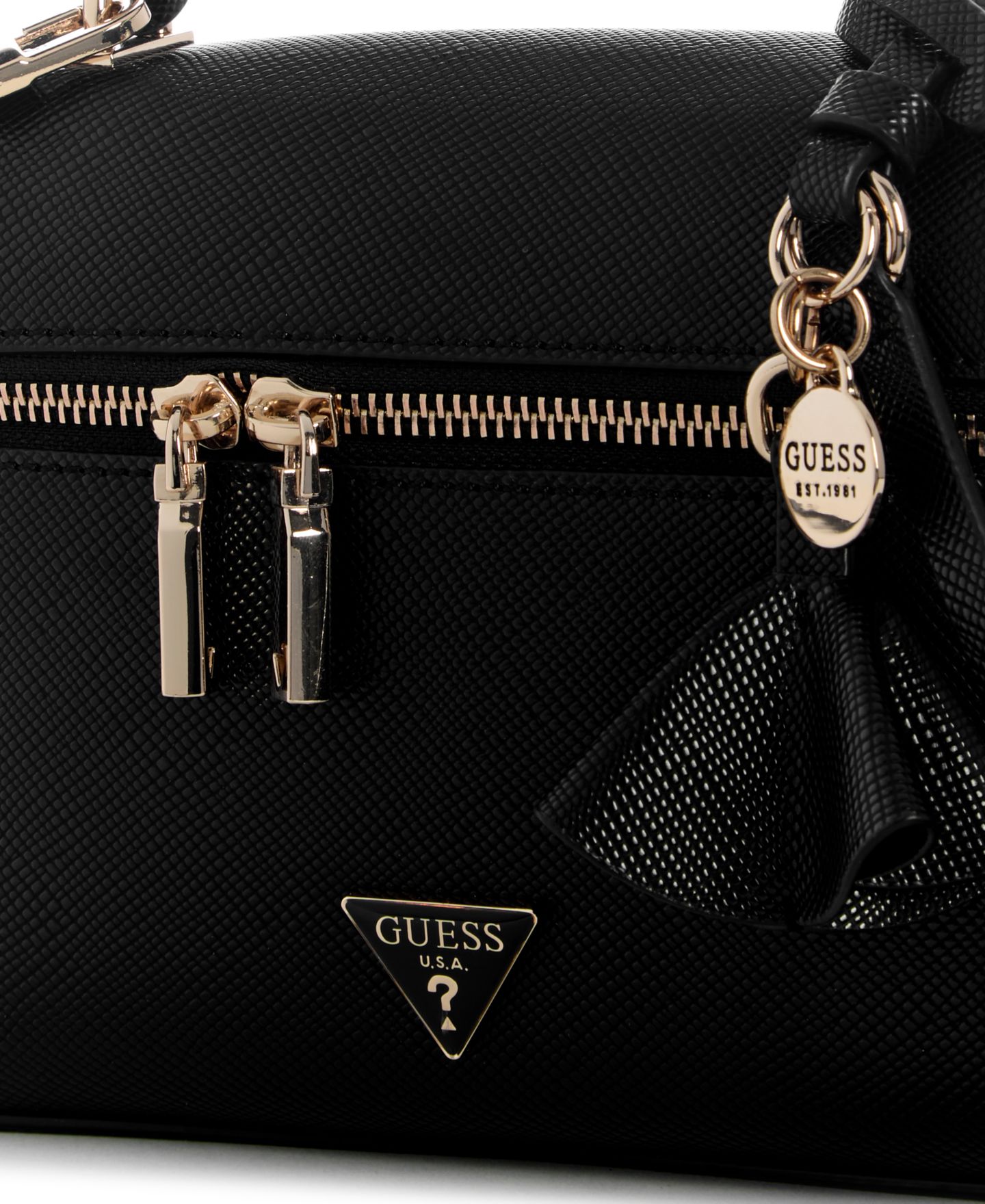 Женская сумка GUESS Danielle Canister Small Crossbody Handbag, цвет: Чёрный — фото 4