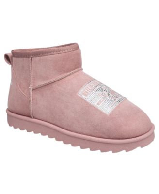 Women's Zara Faux Suede Patch Logo Boot