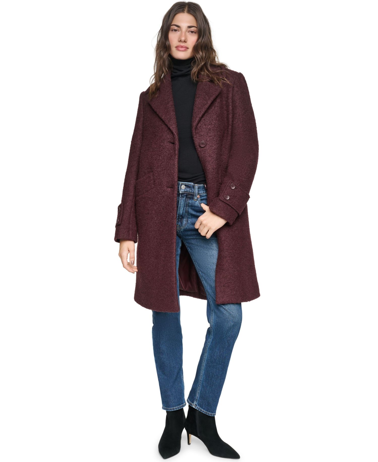 Women's Regine Slim Wool-Blend Boucle Coat