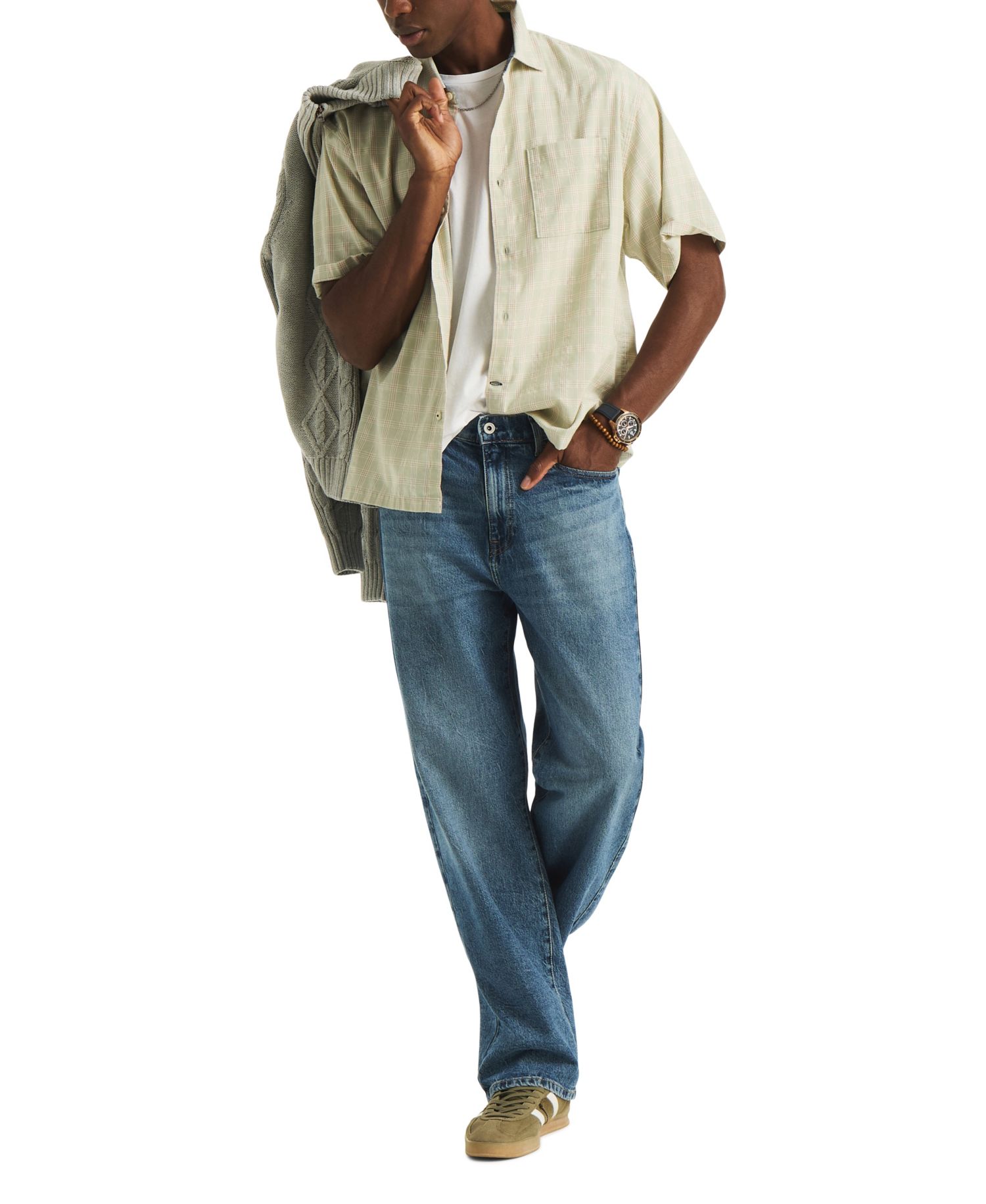 Men's Cotton Plaid Shirt