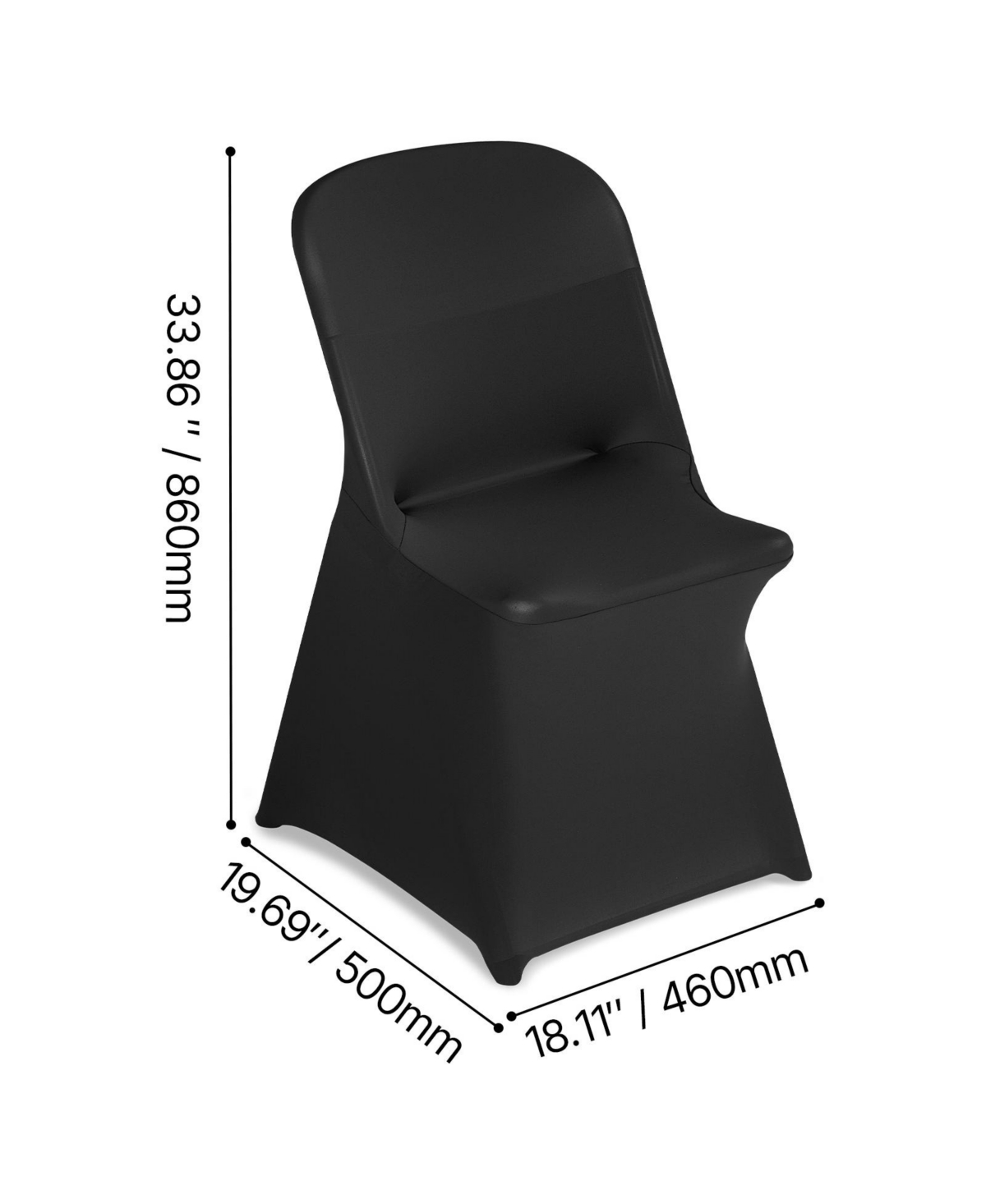 Sugift 30 Pieces Polyester Spandex Stretch Chair Covers Flat-Front Fits Up to 18.11 x 19.69 x 33.86