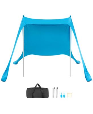 Beach Tent Sun Shelter UPF50+ 6.6 ft Tall 7.5x7.5 ft Pop Up Canopy with Sandbags for Camping