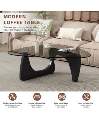 Mid Century Modern Glass Coffee Table