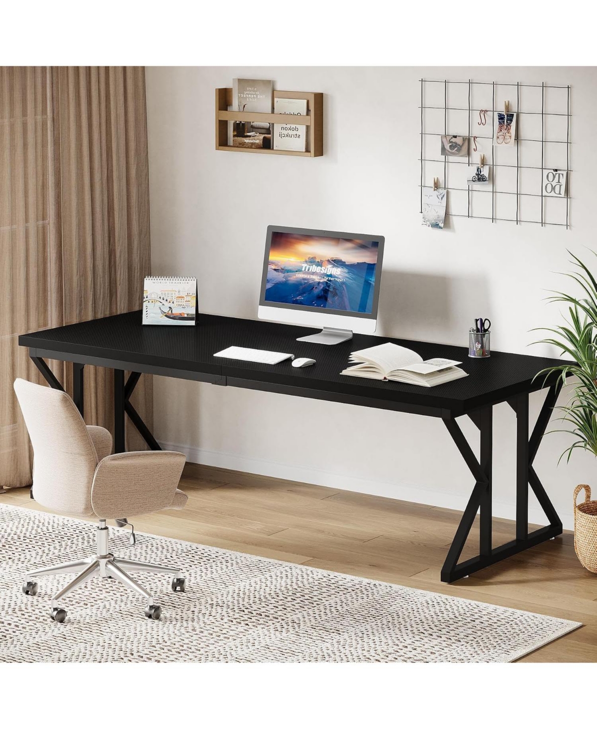 Tribesigns 78.74" Industrial Executive Desk