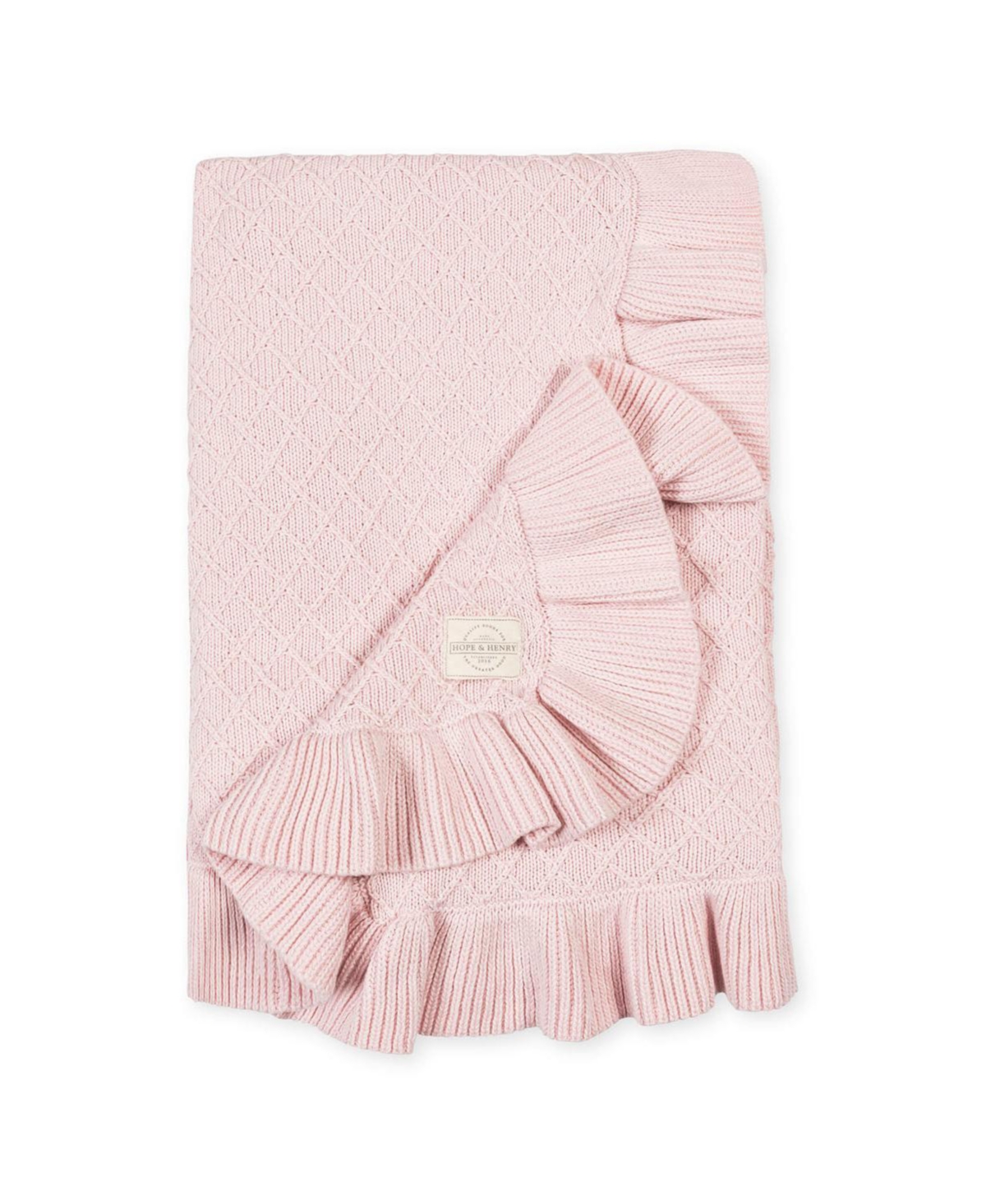 Hope & Henry Baby Organic Ruffle Edge Blanket