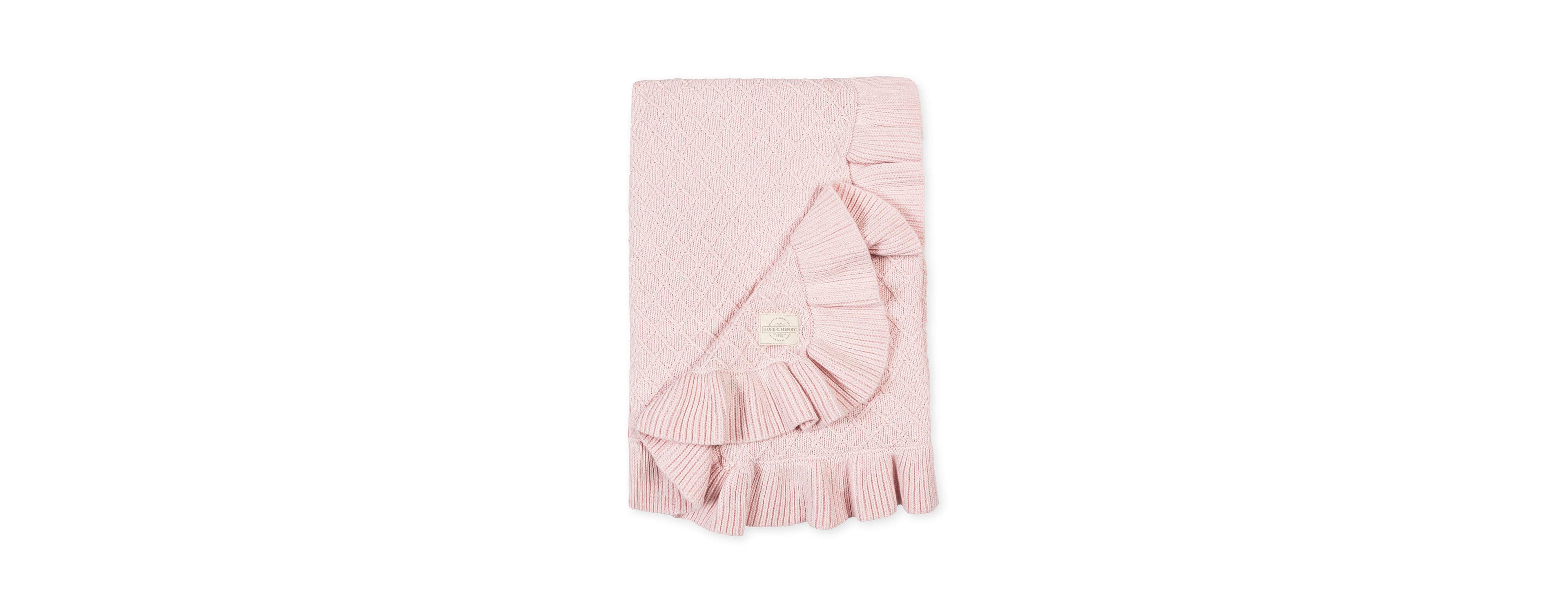 Hope & Henry Baby Organic Ruffle Edge Blanket