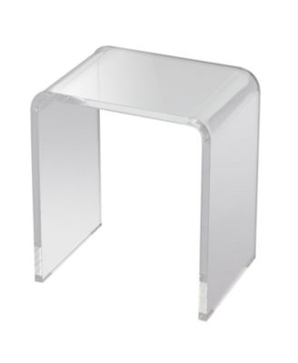 Clear Acrylic C Shaped End Table for Living Room and Bedroom