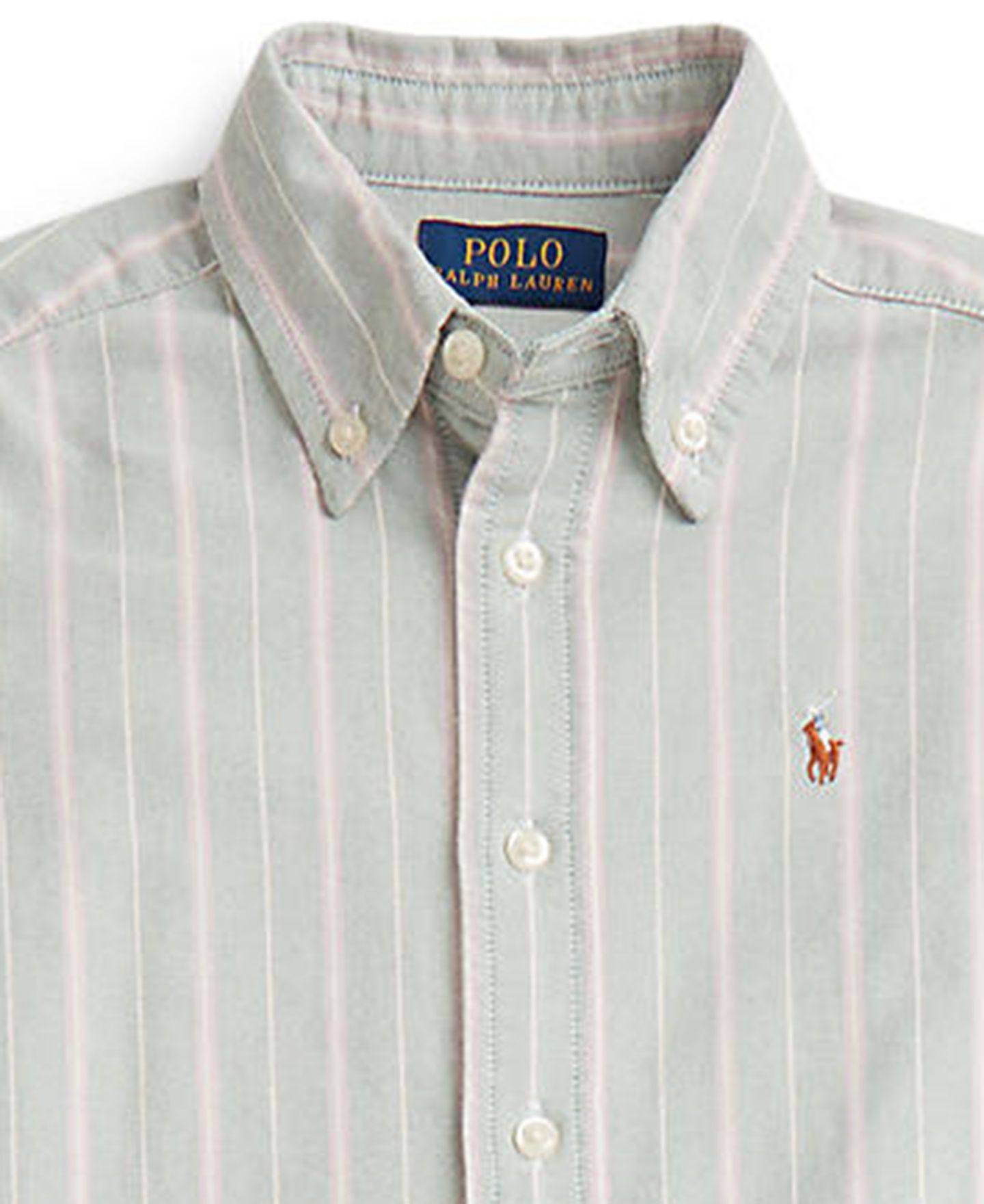 Детский комплект Polo Ralph Lauren: оксфордская рубашка и вельветовые брюки, цвет: Зелёный — фото 6