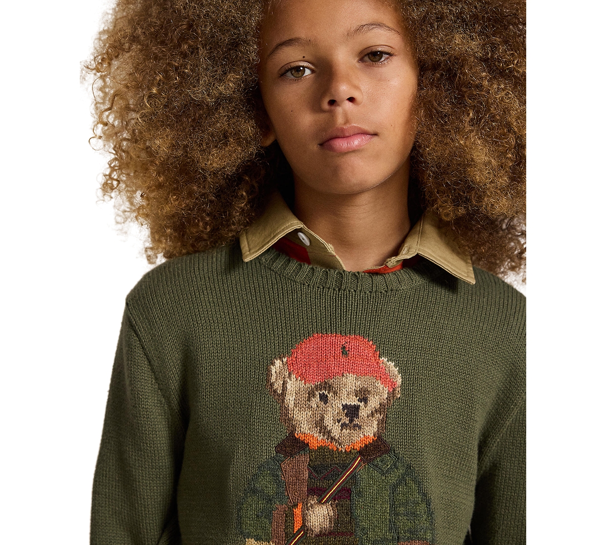 Polo Ralph Lauren Boys' 8-20 Bear Embroidered Sweater
