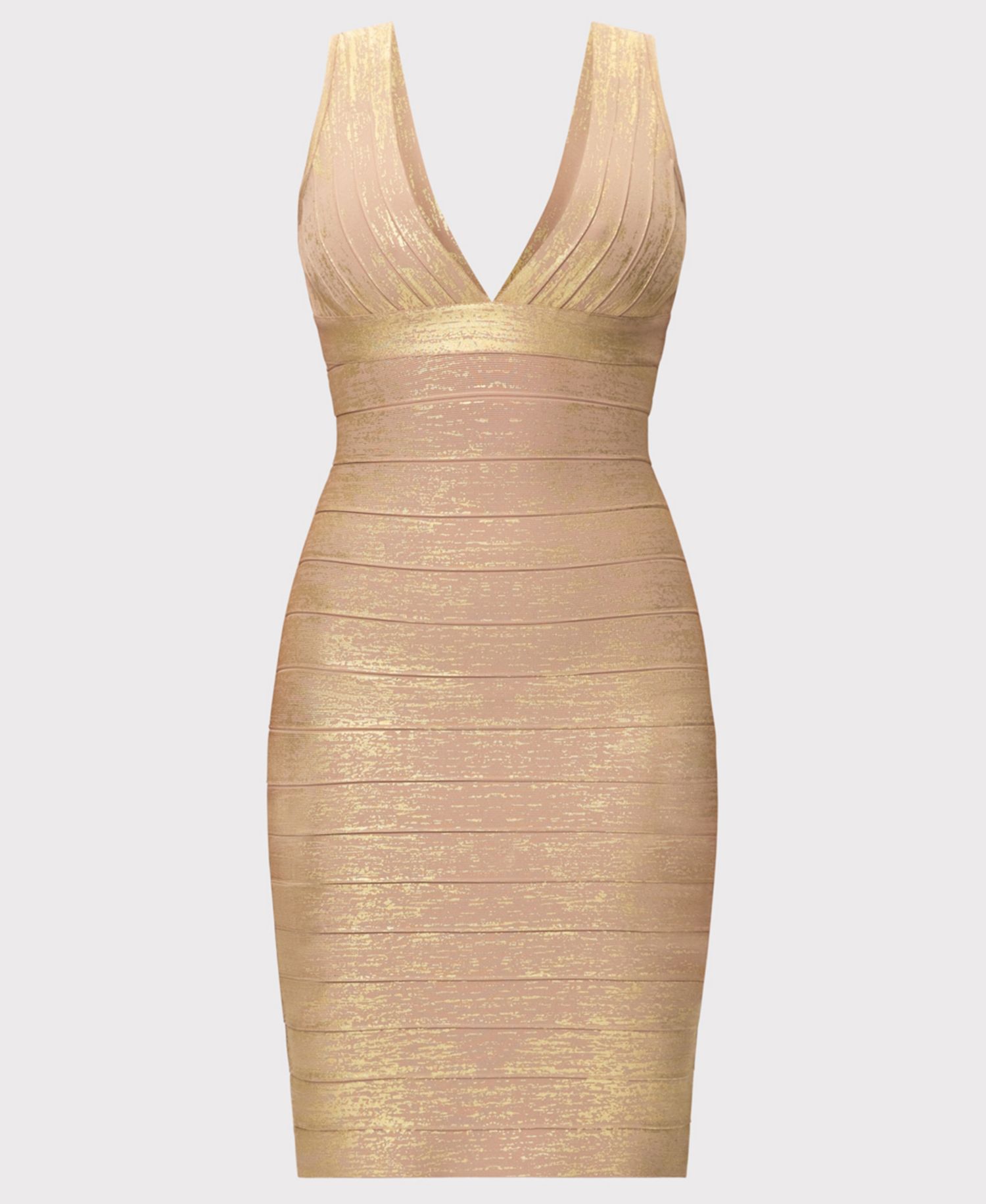 Women's Metallic Backstage Bandage Dress
