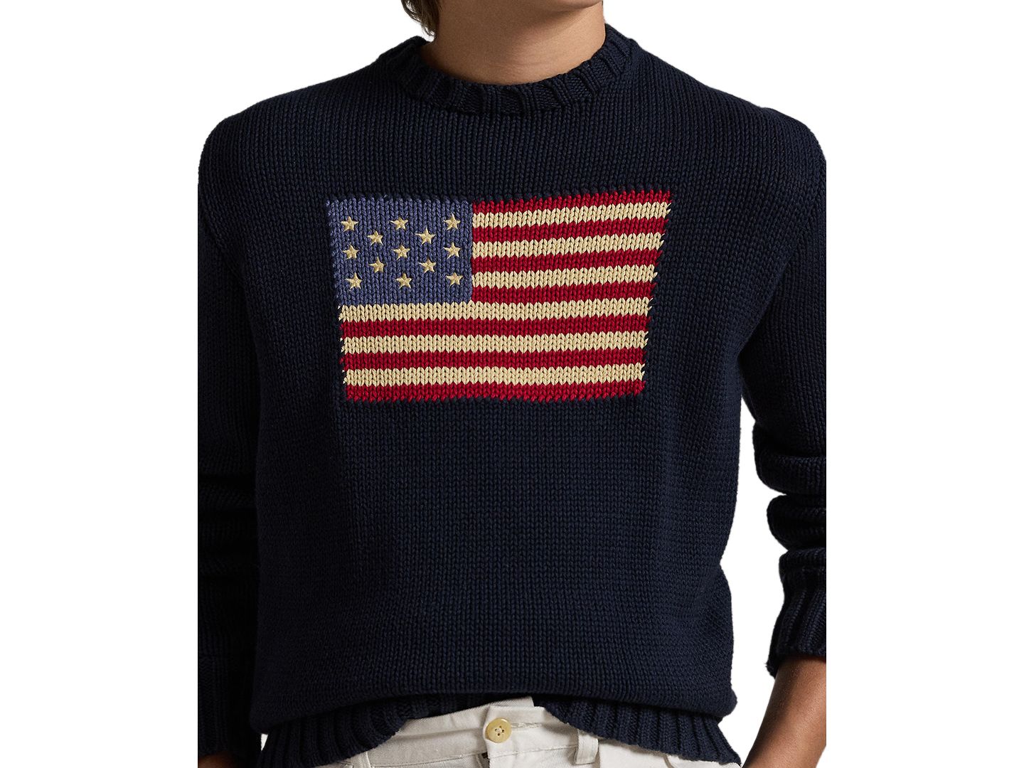 Свитер Polo Ralph Lauren The Iconic Flag Sweater для мальчиков, цвет: Тёмно-зелёный тёмно-синий — фото 2