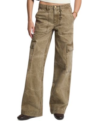 Women's High-Rise Wide-Leg Cargo Pants
