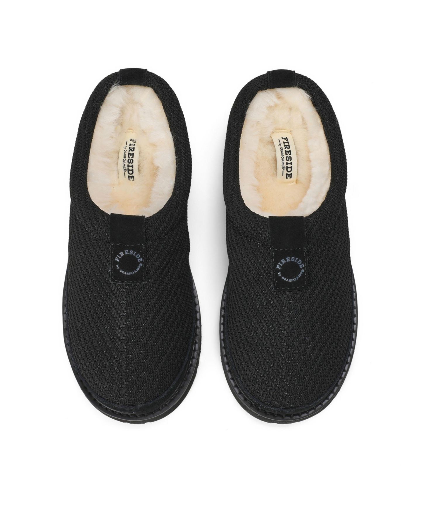 Женские сабо Dearfoams Knit Water Repellent Clog Slippers, цвет: Чёрный — фото 4