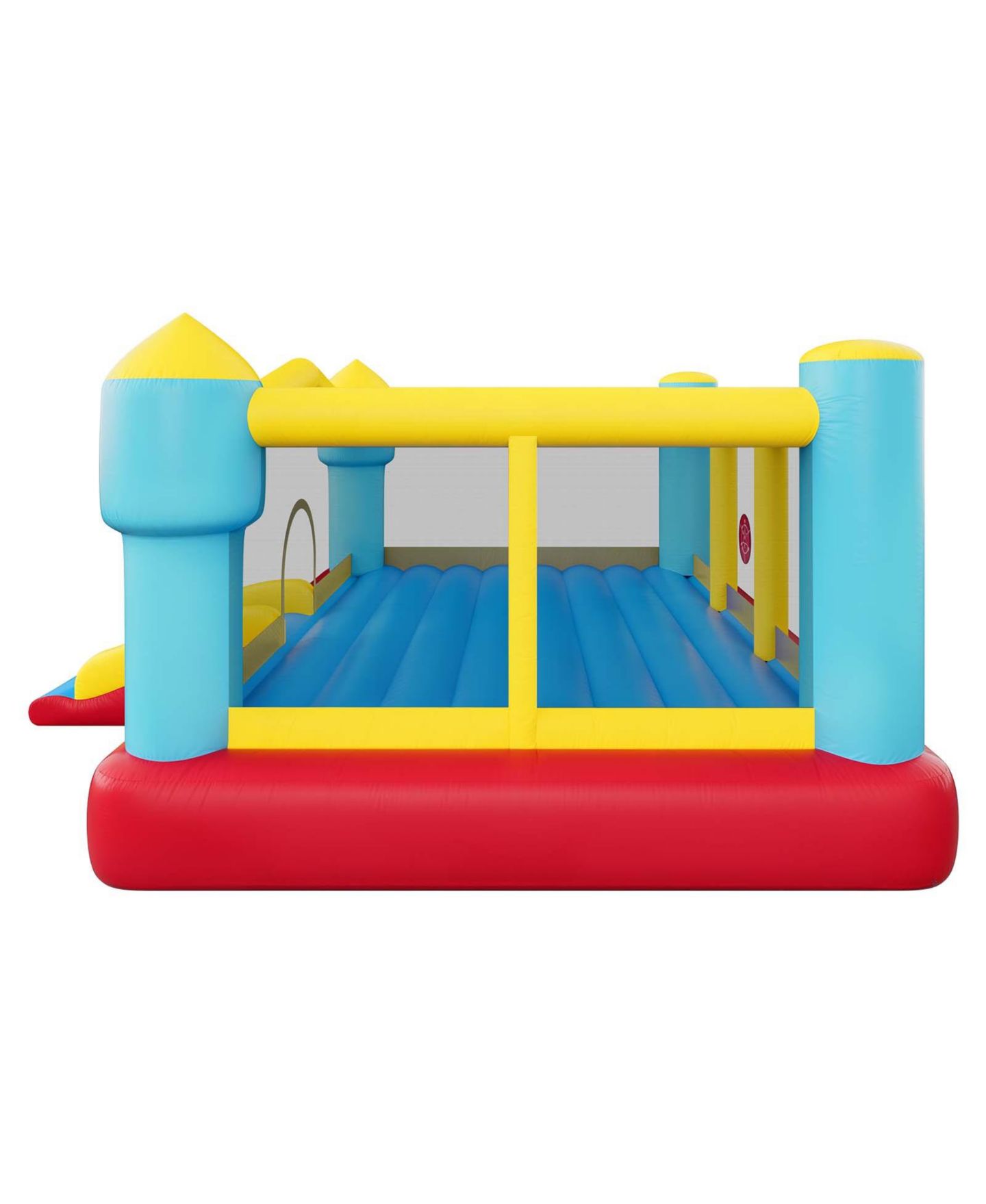 Детская игрушка SUGIFT Inflatable Bounce House, 14.7 x 13.8 x 6.8 feet, Oxford Cloth, With Slide and Hoop Target, Ages 3-8, цвет: Синий — фото 9