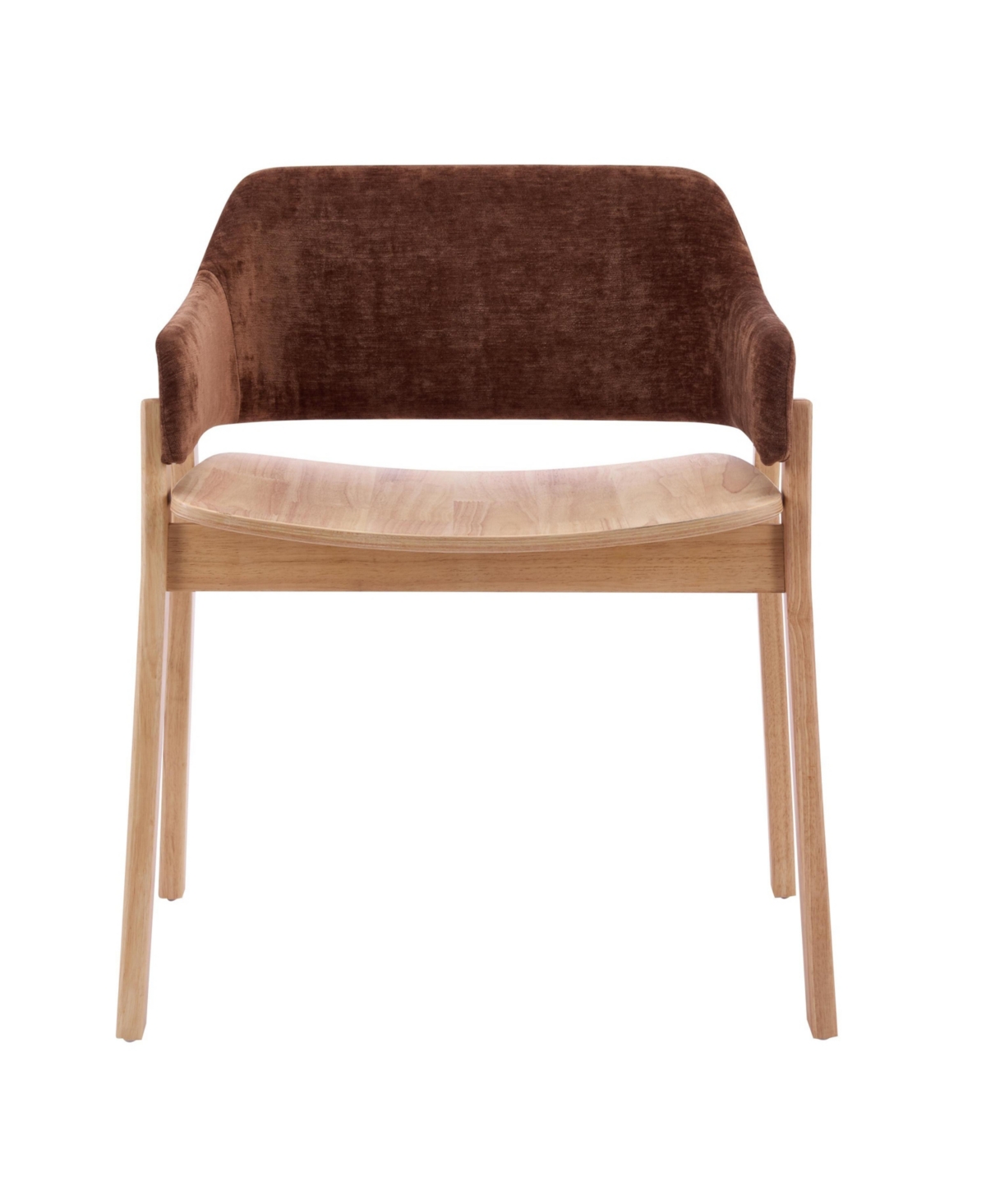 Flynama Set of 2 Fabric Arm Dining Chairs, Natural Rubberwood Frame Farmhouse Accent Chairs