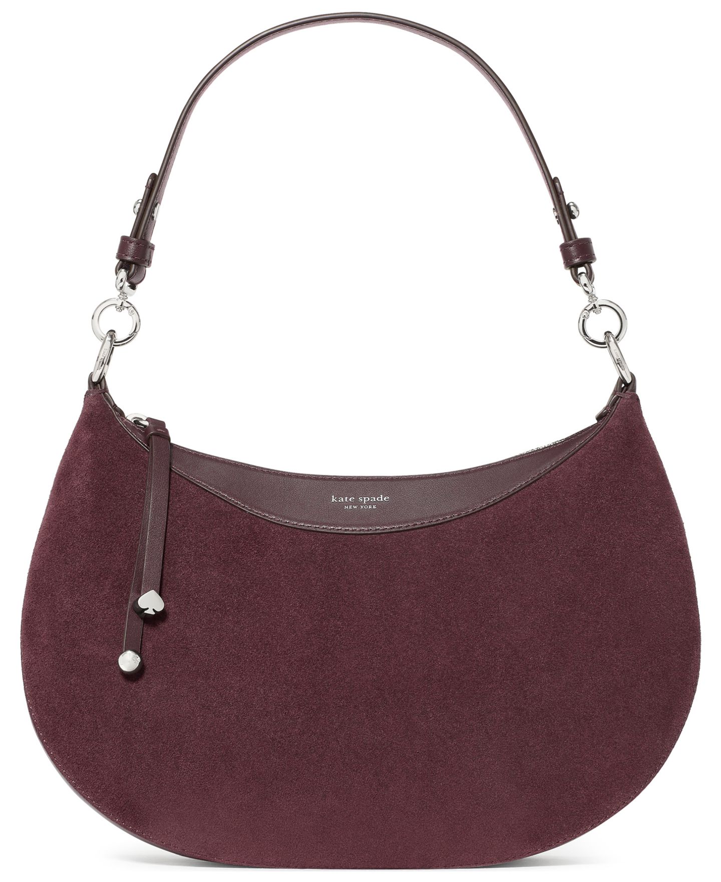 Женская сумка kate spade new york Liv Medium Suede Shoulder, цвет: Ежевичный — фото 1