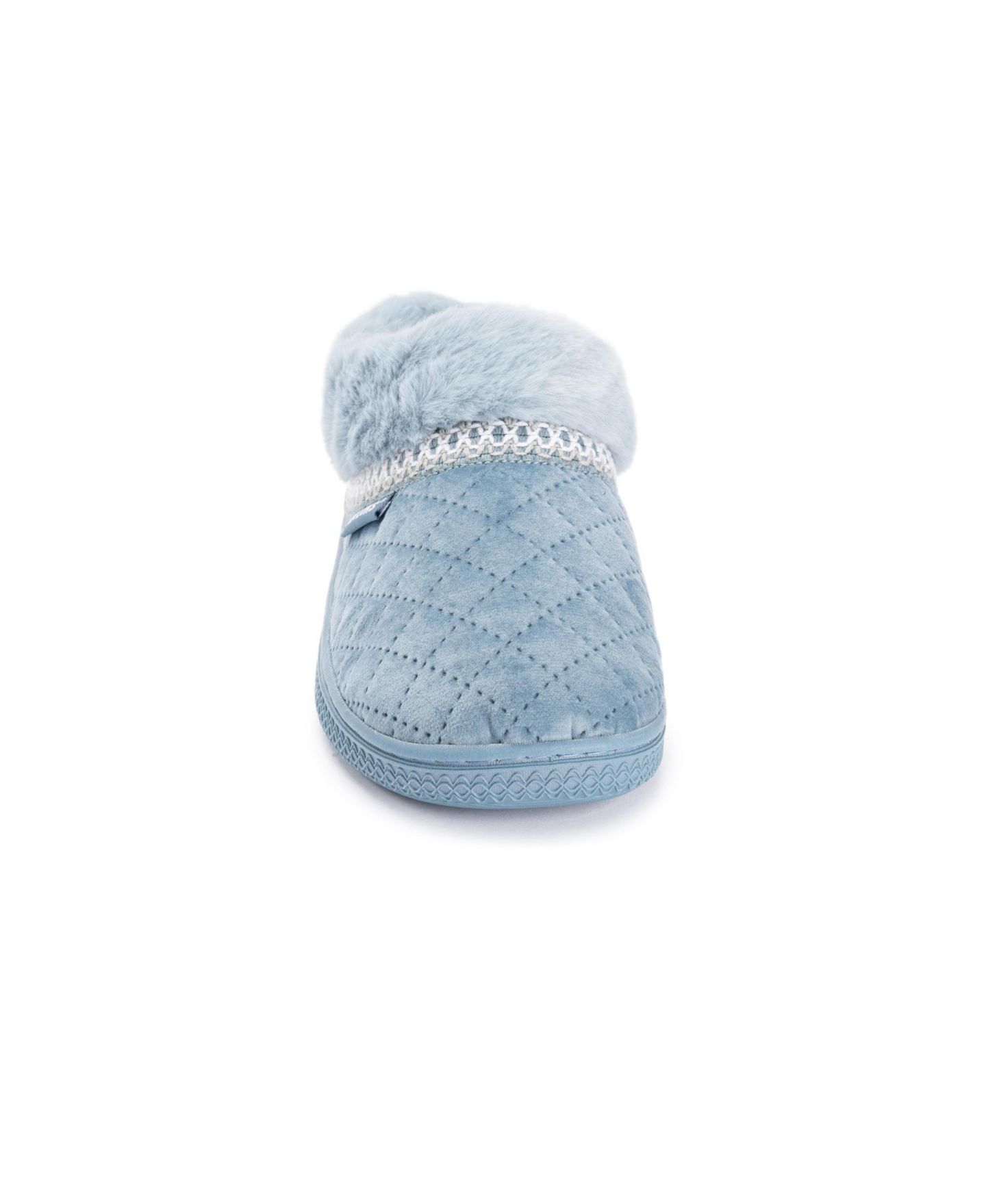 Женские тапочки MUK LUKS Charlee Velvet Clog Slippers, цвет: Синий — фото 5