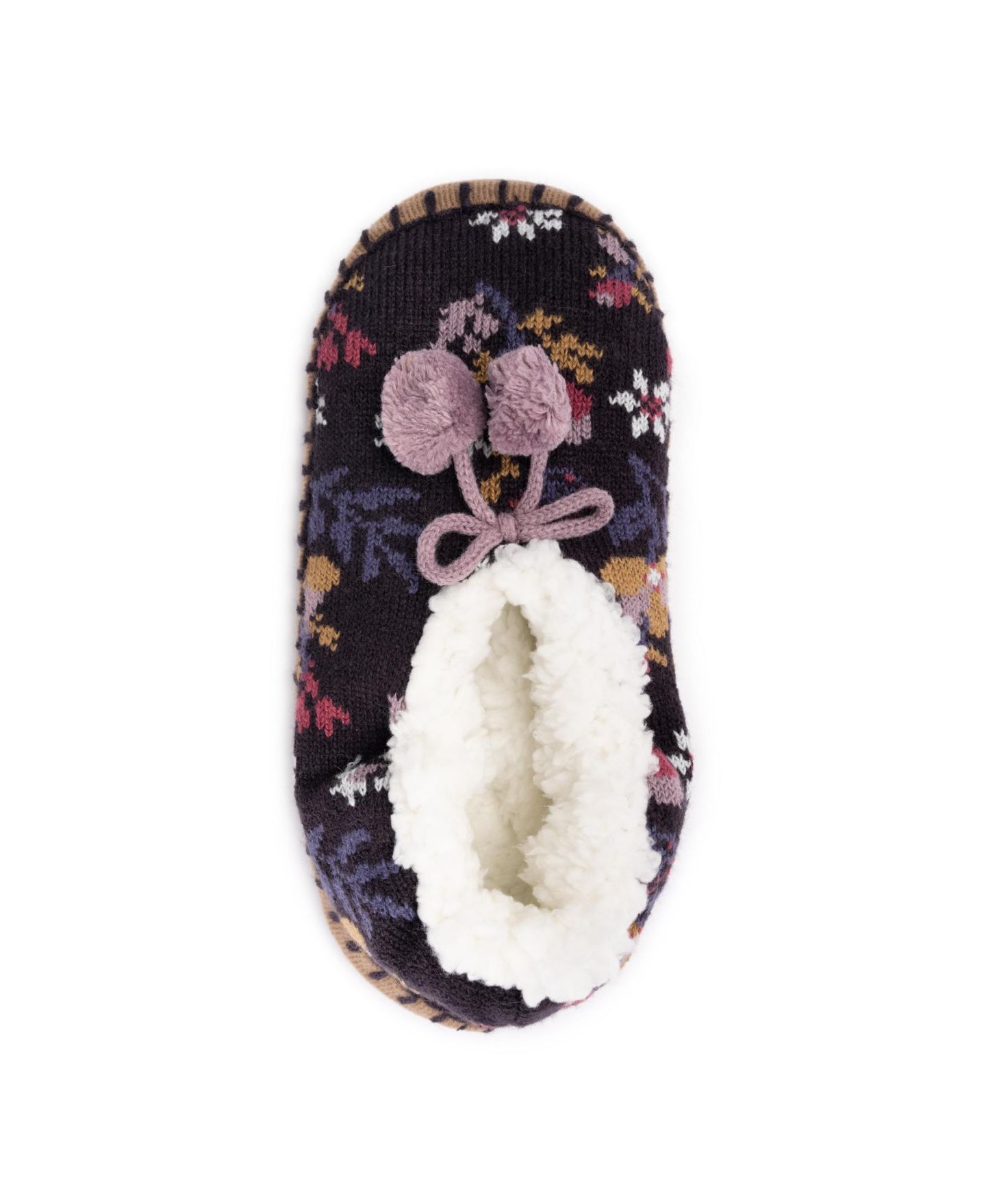 Женские тапочки MUK LUKS Classic Ballerina Slippers, цвет: Ежевичный — фото 8