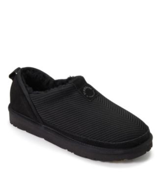 Women's Fireside by Sport Knit And Suede Slip On Shoetie Water Repellent Slippers