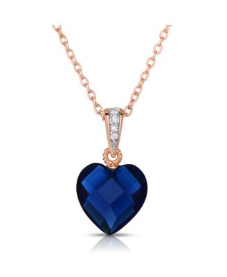 Minimalist Sterling Silver Dainty CZ Heart Pendant Necklace