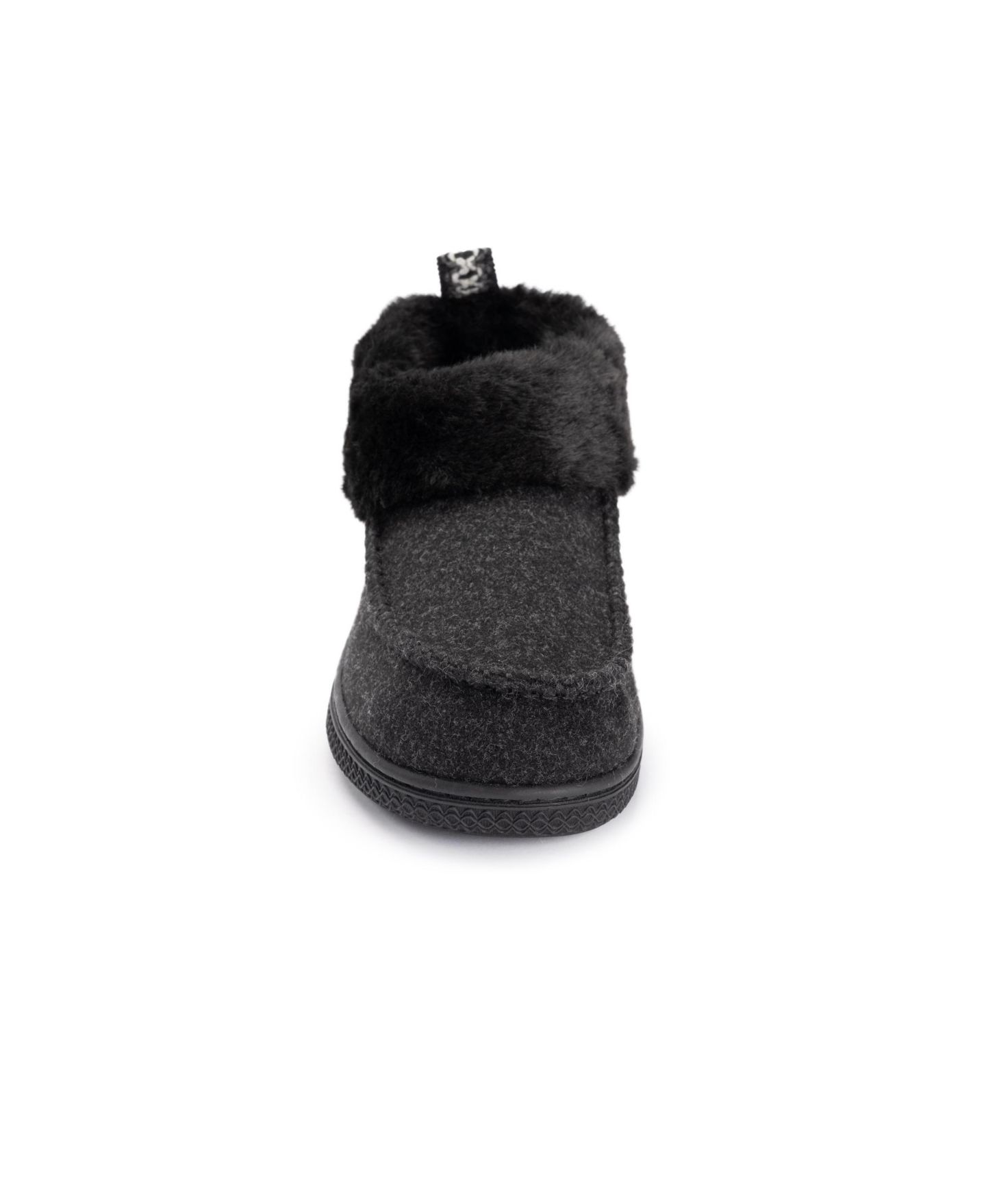 Женские тапочки MUK LUKS Selah Moccasin Bootie Slippers, цвет: Чёрный меланжевый — фото 5