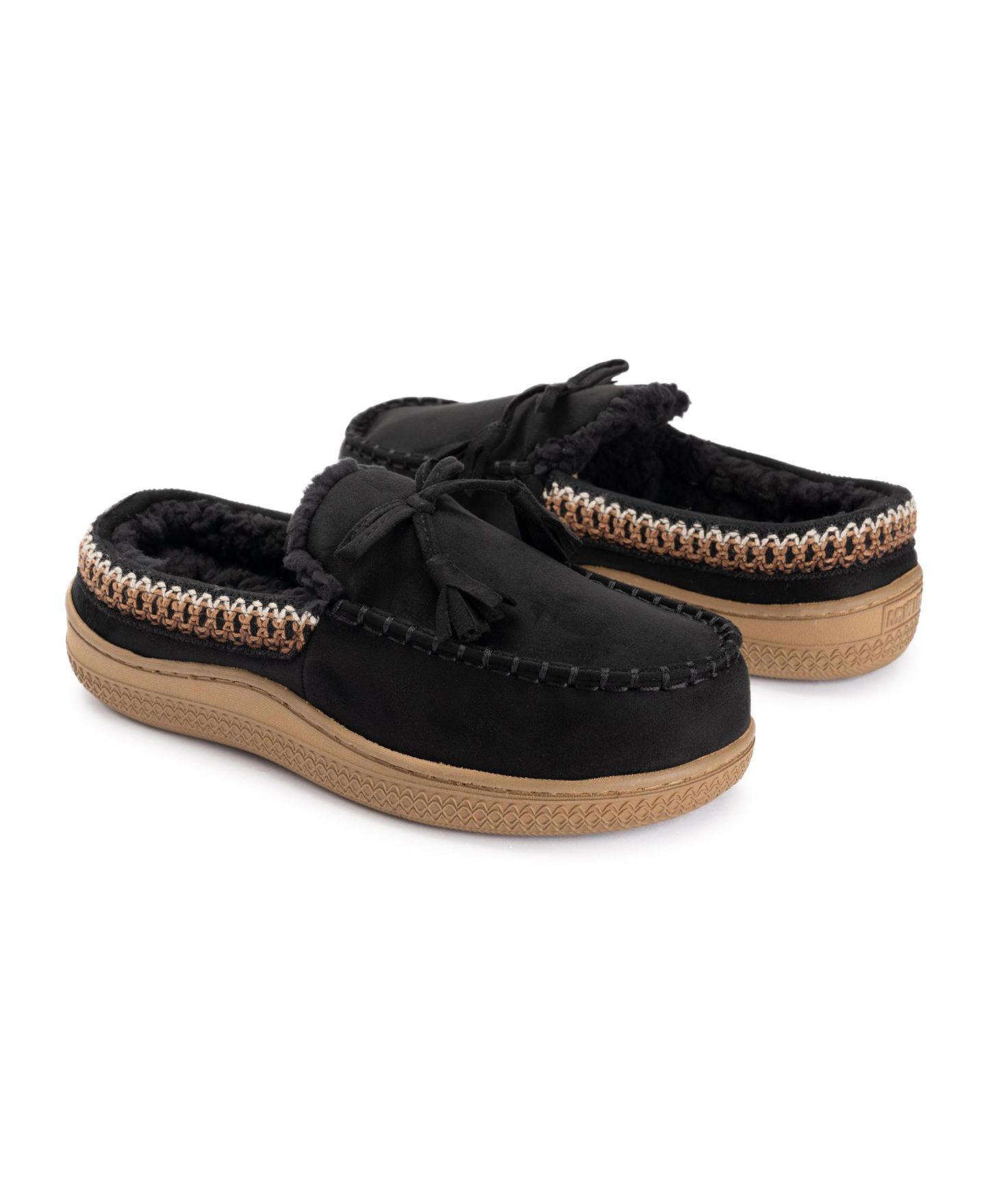 Женские тапочки MUK LUKS Marjorie Moccasin Contour Slippers, цвет: Чёрный — фото 9