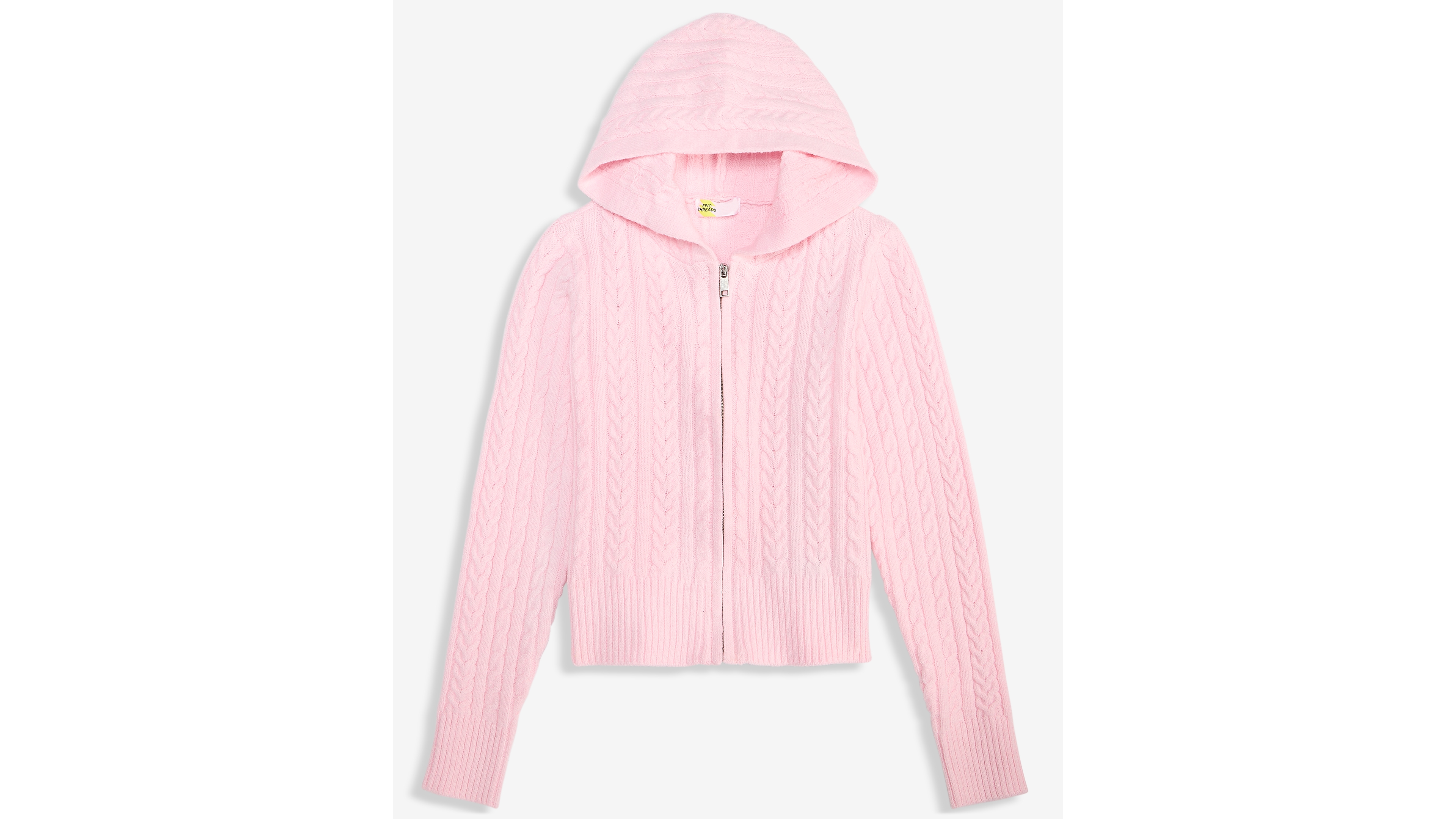 Epic Threads Girls' Xs-xl Ultrasoft Cable Zip Up Hooded Full-Zip Sweater, Macy's Exclusive
