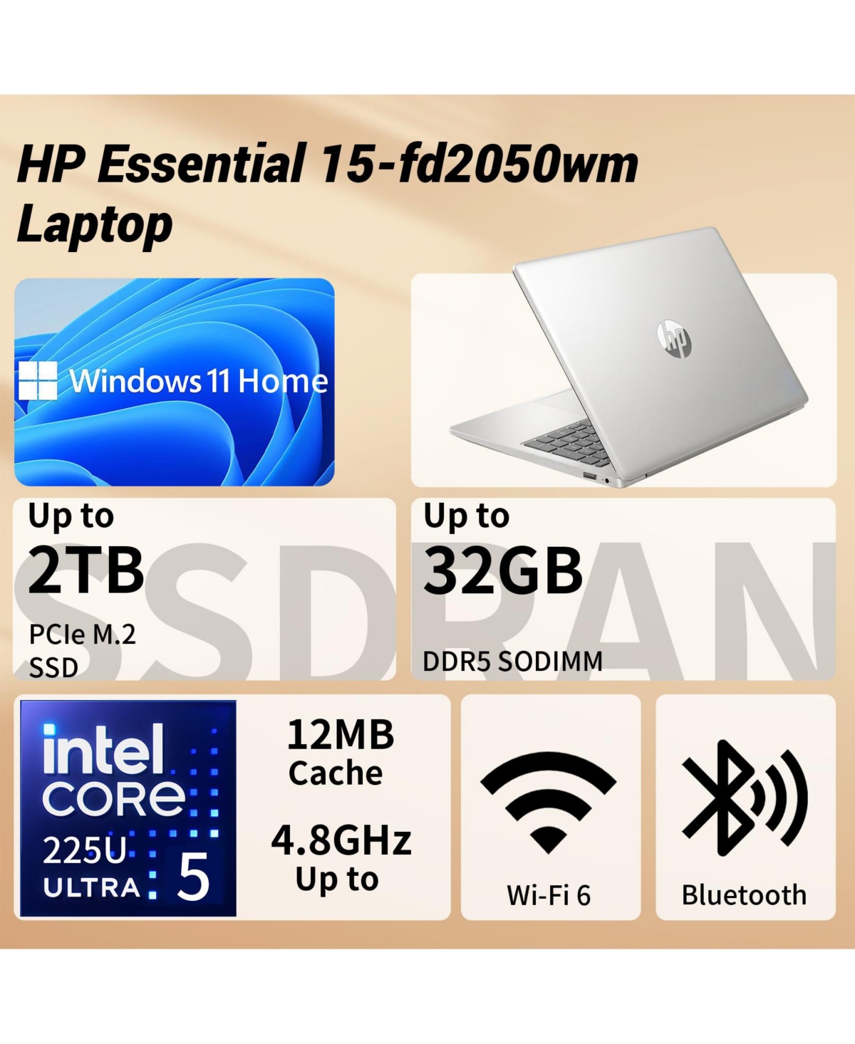 Hp Essential 15-fd2050wm 15.6" Touchscreen Laptop