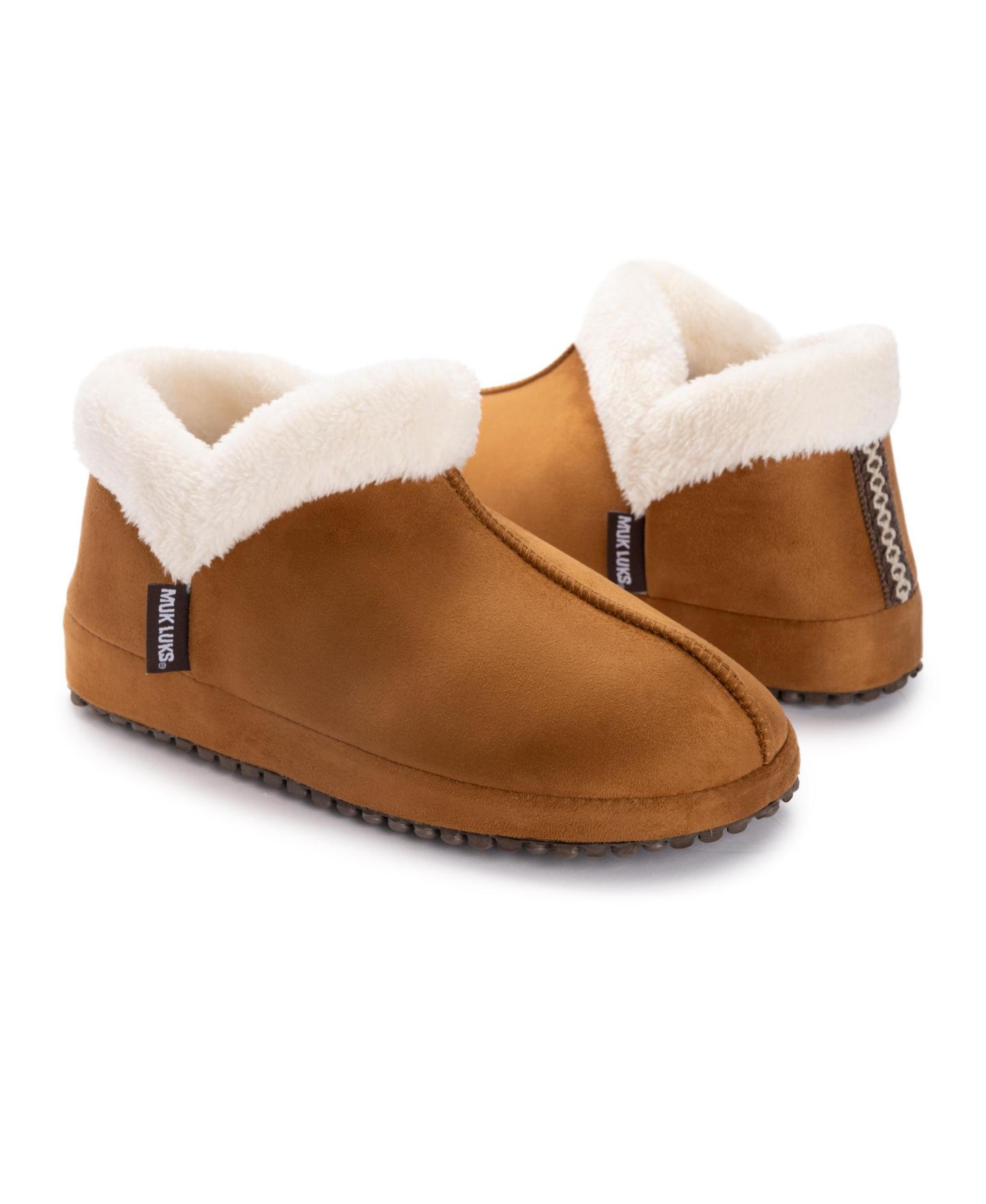 Женские тапочки MUK LUKS Down Time Bootie Slippers, цвет: Рыжевато-коричневый — фото 9