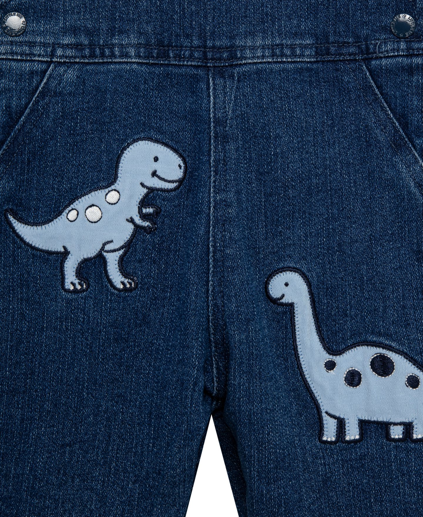 Комплект Little Me Crewneck T-Shirt and Dino Overall, 2-Piece Set для мальчиков-малышей, цвет: Джинсовый — фото 5