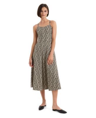 Women's Fit and Flare Midi Dress Made With Organic Cotton