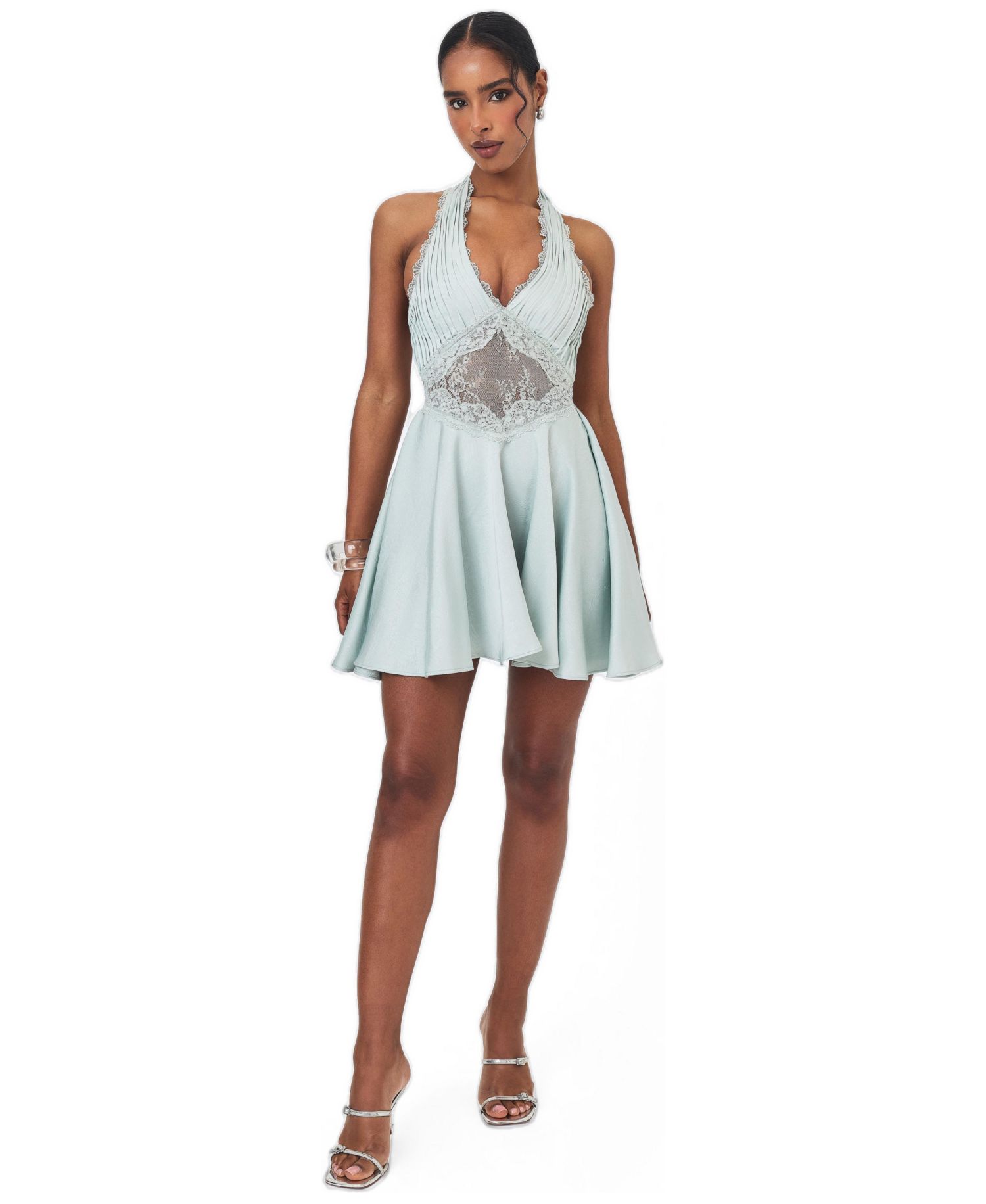 Women's Rianna Halter Fit & Flare Mini Dress