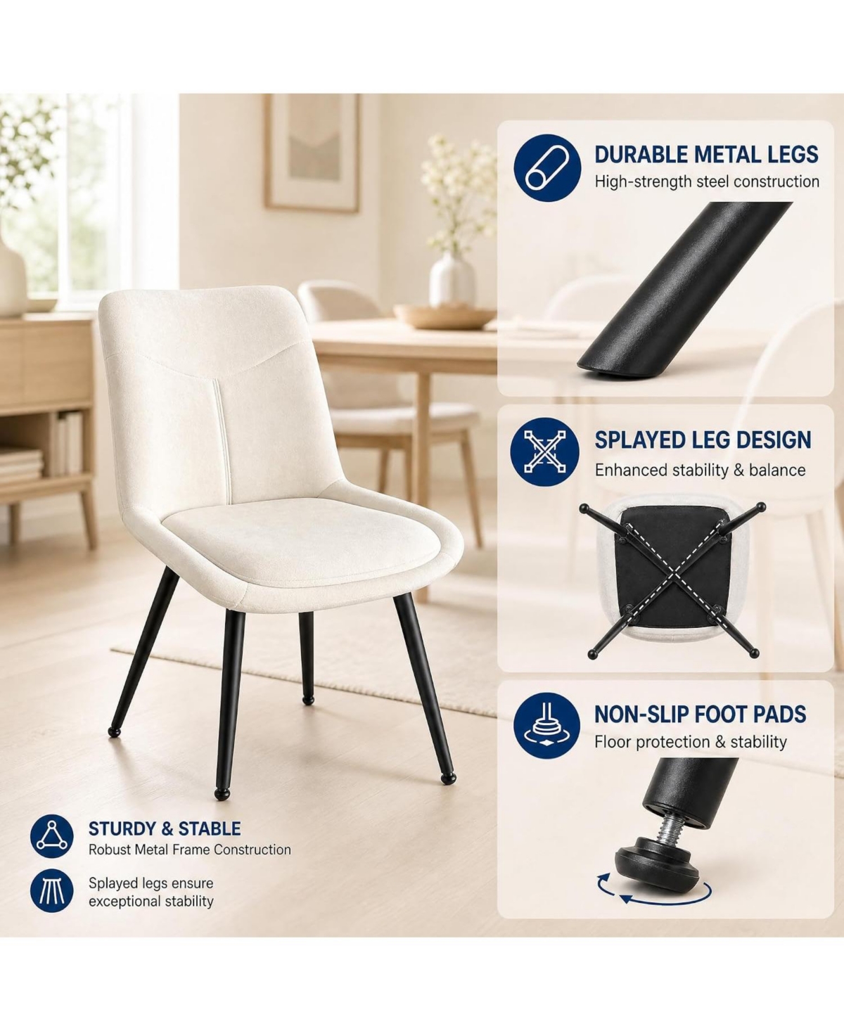 Upholstered Dining Chairs Set of 6