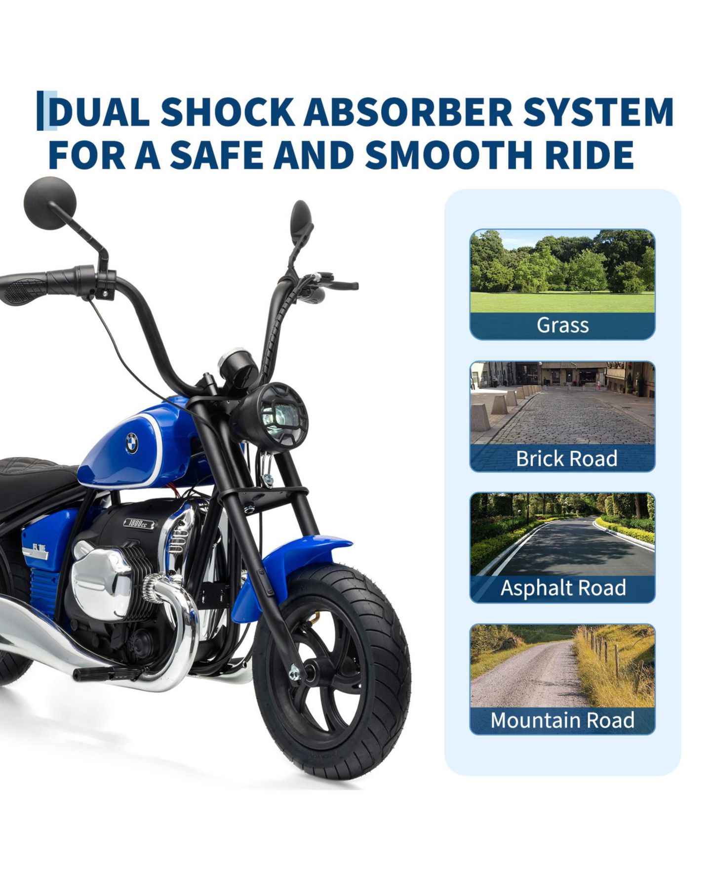 Детская игрушка homfan 24V Licensed Sport Motorcycle Brushless Motor Ride-On, Ages 6-14 — фото 4