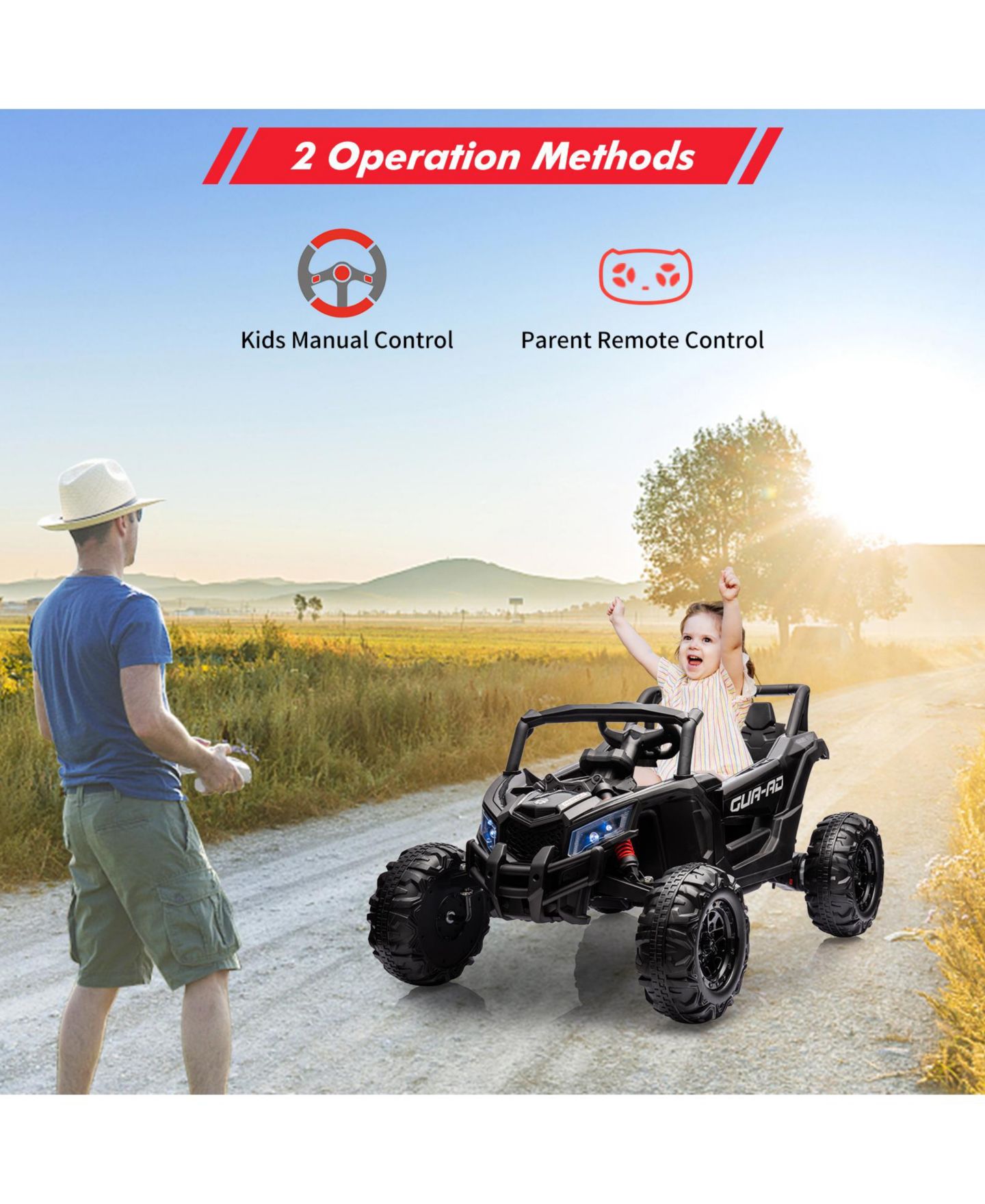 Детская игрушка homfan 24V Remote-Control Ride-On UTV, 3–8 лет — фото 7