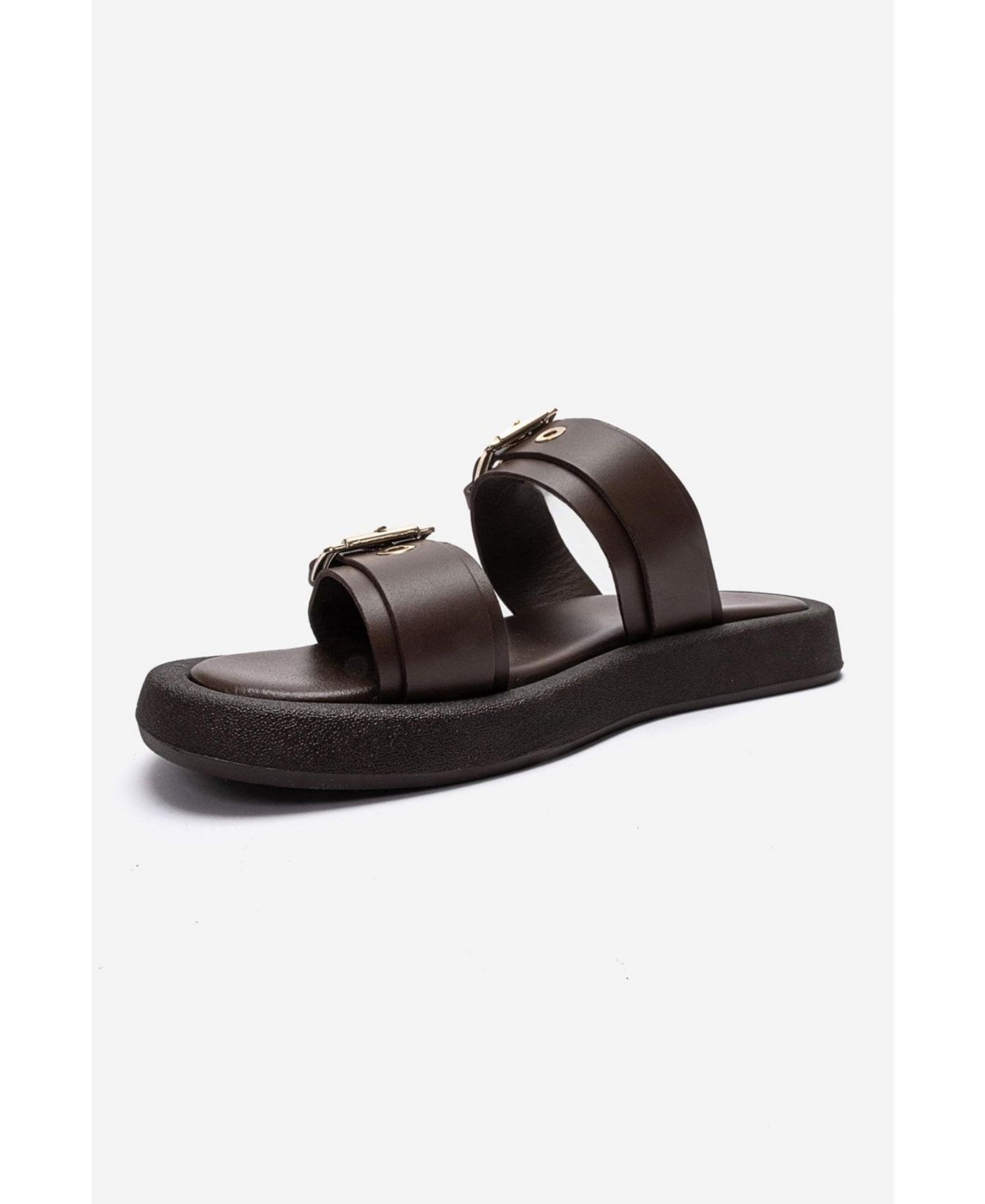 Женские сандалии Forever & Always Shoes Dorel Leather Buckle, цвет: Коричневый — фото 7