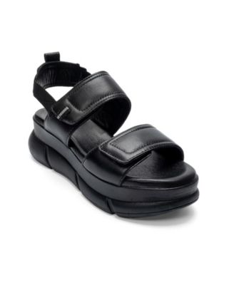 Forever and Always Shoes Women's Heleste Leather Platform Sandal
