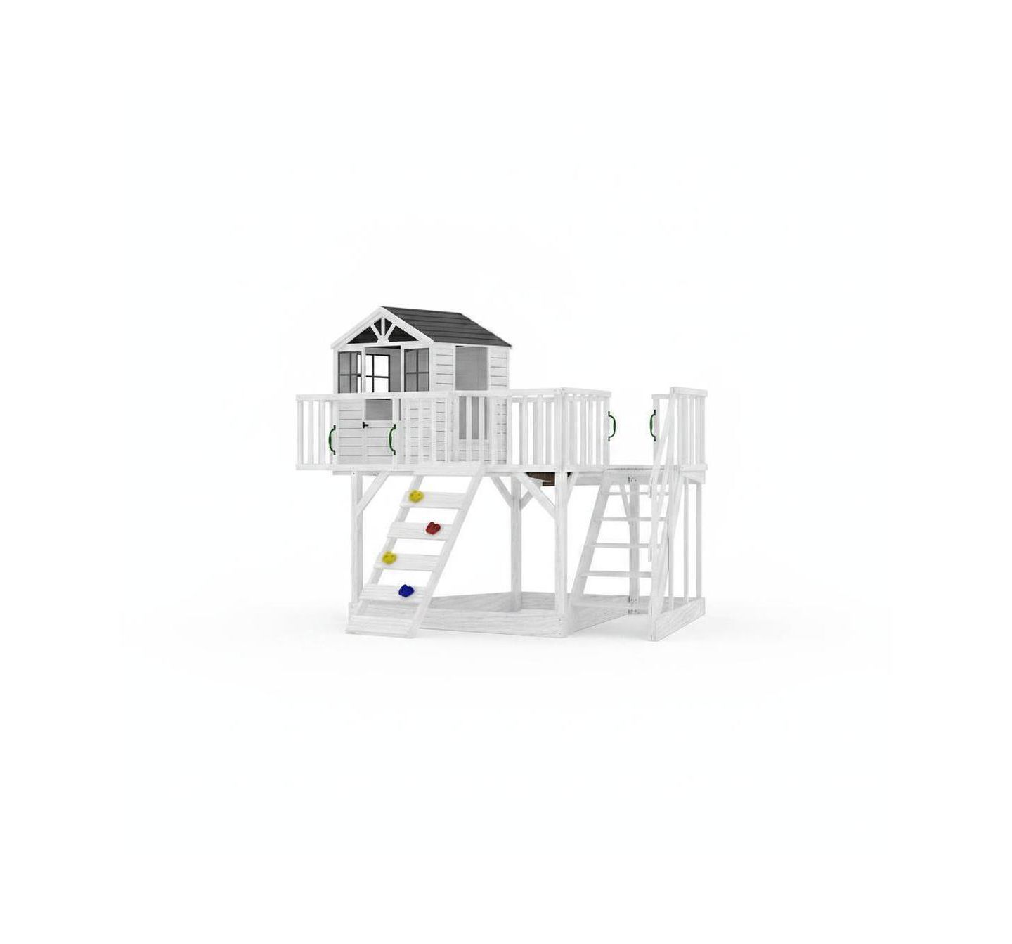 Детская игрушка homfan Play Castle with Climbing Wall and Slide Fir Wood Sandbox Playset, Ages 3-8 — фото 6